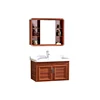 Cheap modern bathroom vanity cabinet bathroom mirror cabinet with light toilet furniture bathroom cabinet with sink basin