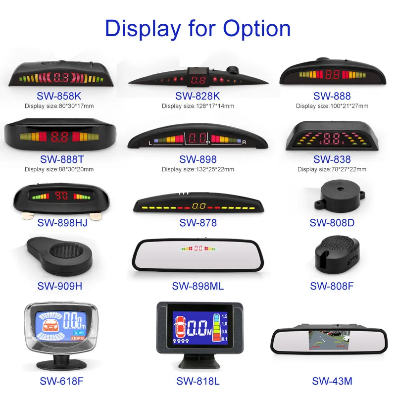 Car Rear Reverse Parking Sensors LCD 4 Reversing Display Buzzer Audio Radar cckk 