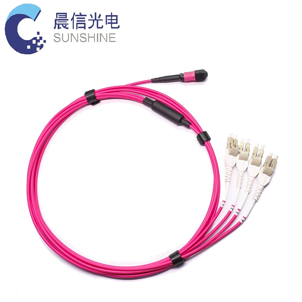 Fanout MPO PATCHCORD with LC Duplex Connector application for Date
