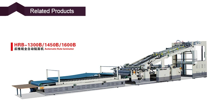 HRB-HII Semi Automatic Flute Laminator Machine Lift Model