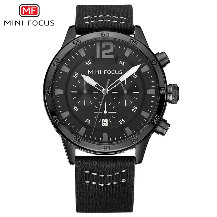 

MINI FOCUS 0006G Men Quartz Wristwatch Date Minute Second Chronograph Watch Cool Wristwatch