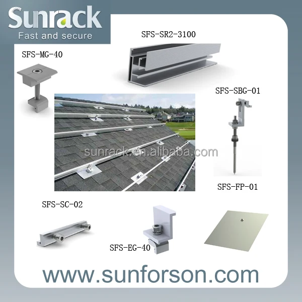 asphalt roof solar racking system