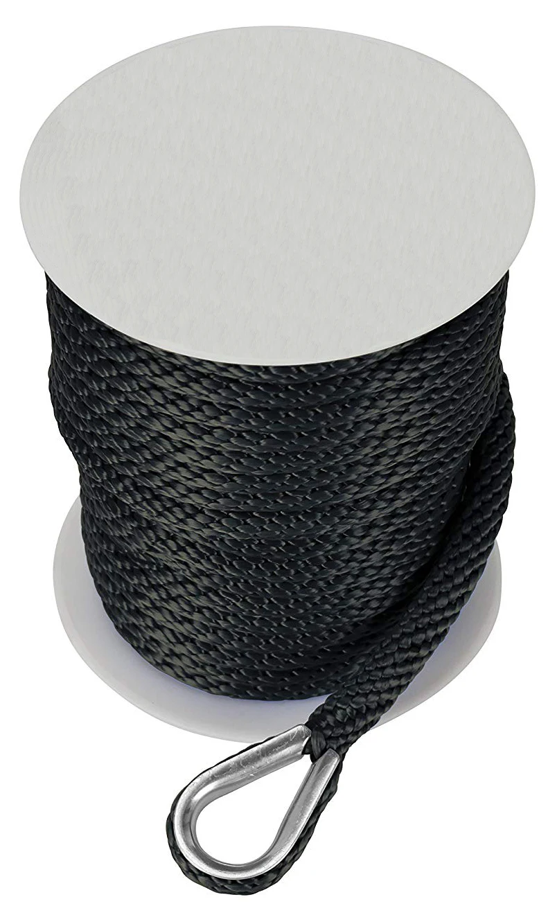 Top quality customized package and size 3 strand twisted double braided polyester/ nylon mooring marine rope line