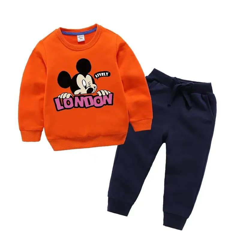 

Korean kids clothing kids sportswear long-sleeved sweater two-piece sportswear