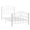 Wholesale modern cheap black durable three quarter size metal bed frame