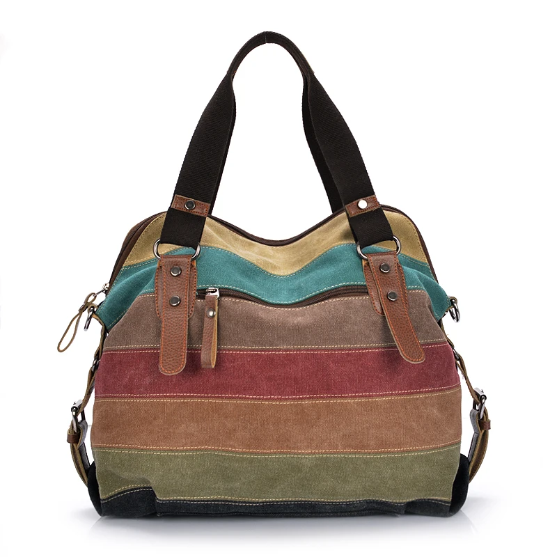 

Fashion Women Shoulder Canvas Bag Handbag Patchwork Casual Female Messenger Ladies