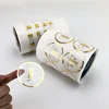 OEM High Quality Custom Waterproof Printing Roll Transparent Stickers,Adhesive Gold Foil Stamping Labels Maker