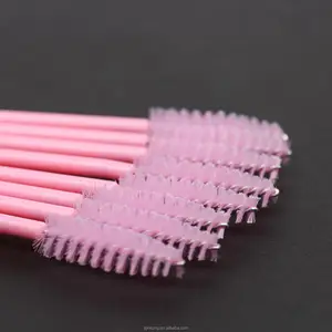 Cheap Hot Pink high quality customize eyelash extensions brushes color foundation cleaning disposable makeup mascara wands brush 2