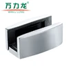 stainless steel sliding door 25mm tube split floor guide to glass HL212