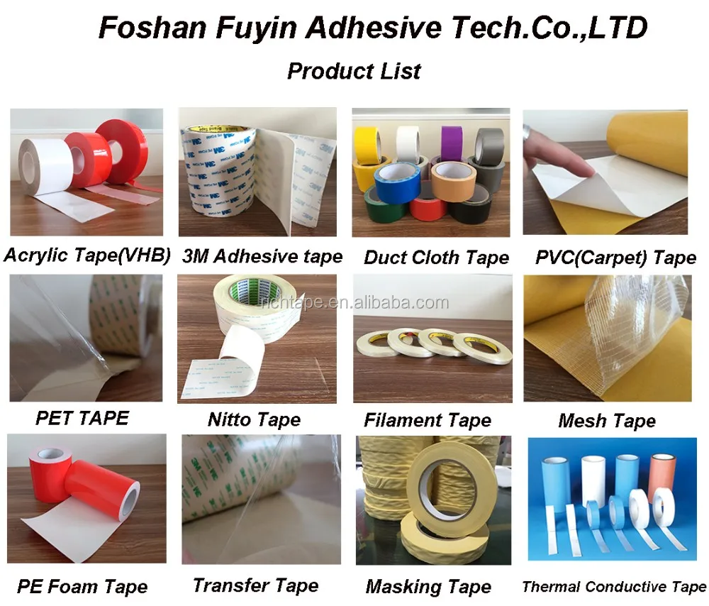 3m Heat Resistant Vhb Tape With Double Sided Acrylic Adhesive Foam Tape