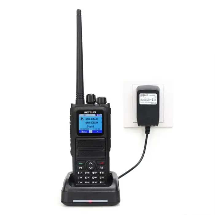 

RT84 Dual Band DMR Digital/Analog walkie talkie 5W U/V136-174MHZ/400-480MHZ 3000Channels 2000mAh Handheld Two Way Radio