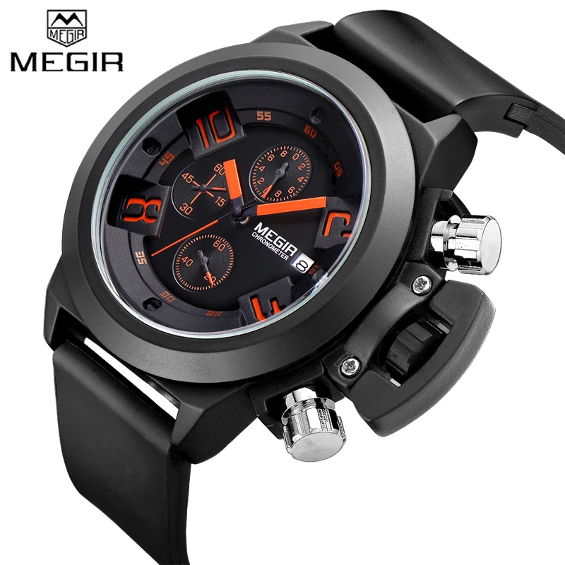 

MEGIR Mens Military Sport Watches Quartz Wristwatches Multifunction Chronograph Waterproof Luminous Watch Relogio Masculino