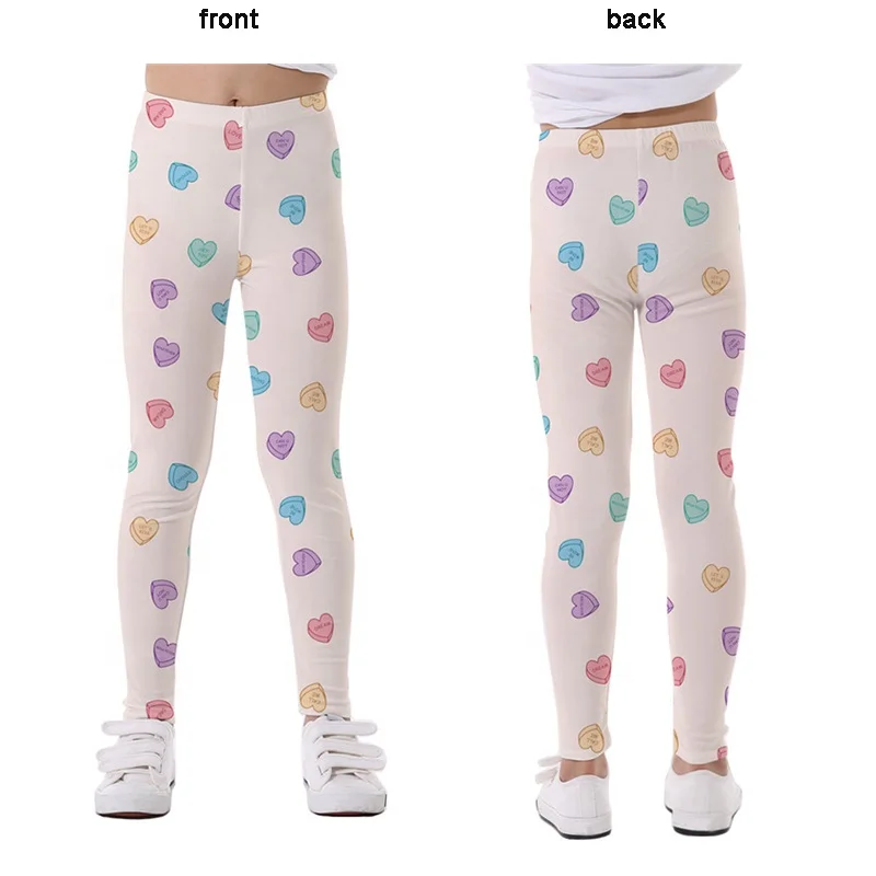 

Factory OEM Custom Cartoon Print Super Soft Brushed Leggings Baby Kids Sports Leggings three sizes, Customized accept