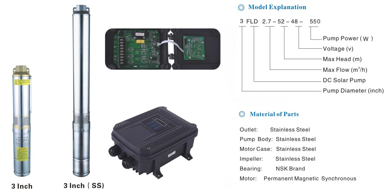 24 volt dc submersible water pump solar water well pump set