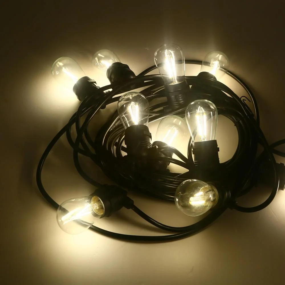 
10M 15M 20M 100M outdoor waterproof patio string lights socket e27 festoon lighting 