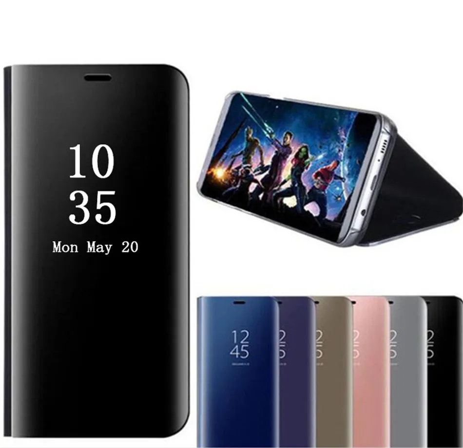 

Plating Mirror Case For Huawei P30 Smart View Flip Stand Cover For Huawei P30 Lite Cover For Huawei Mate 20 Lite P30 Pro, Black,gold,rose,blue,silver,purple