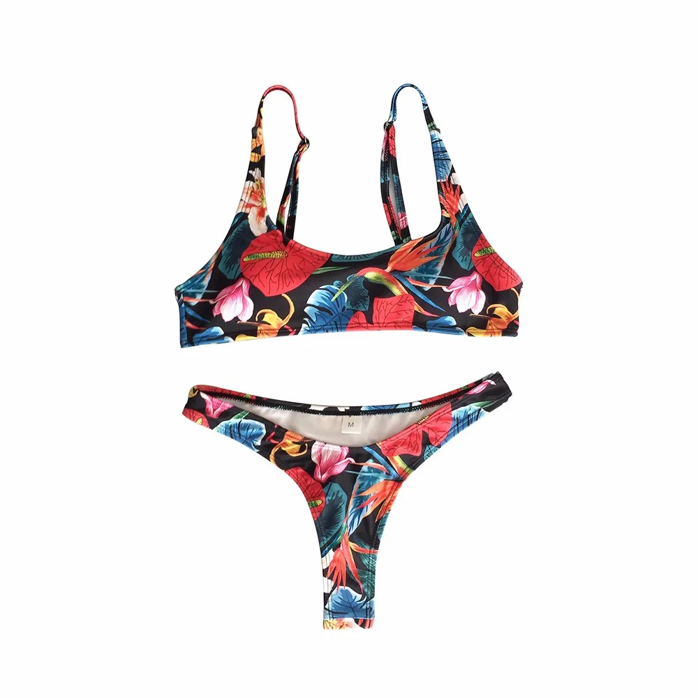 Power Flower Ultra-thin Mini Bikini Swimwear/lady Latex Summer Micro ...