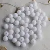 Factory Price 6-30MM Snow White Plastic Beads Opaque White Smooth Round Acrylic Beads for Jewelry Making Christmas Gifts