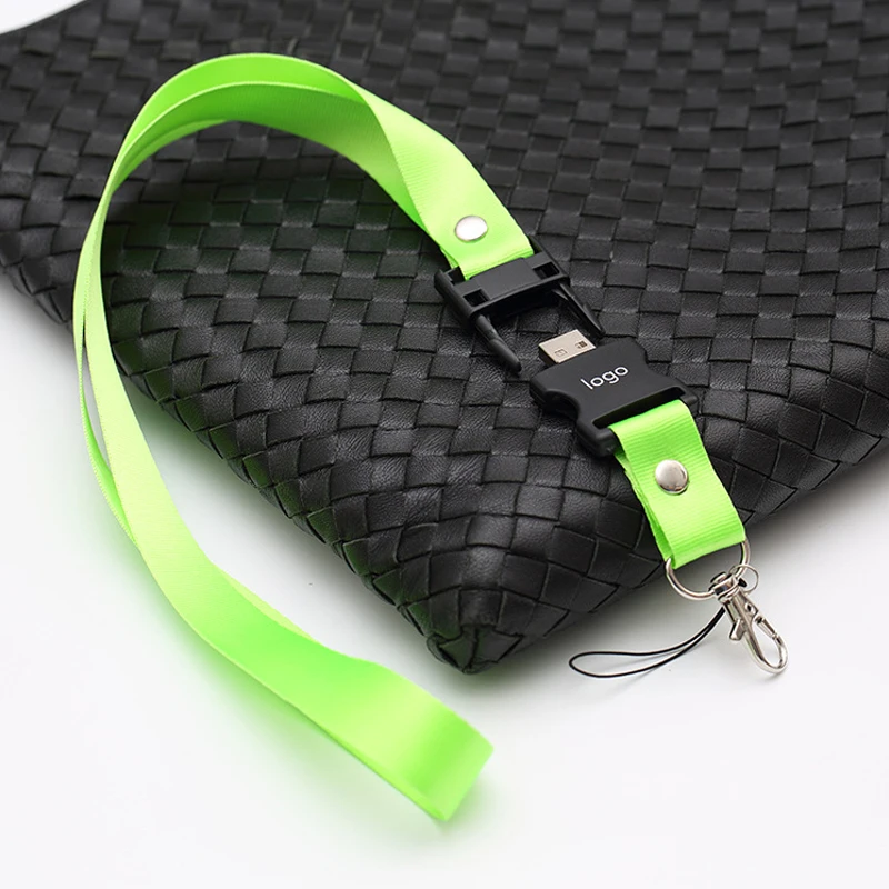 Nylon Lanyard Detachable Buckle Flash Drive 16gb For Promotion Gift