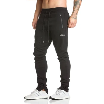 cotton track pants with zipper pockets