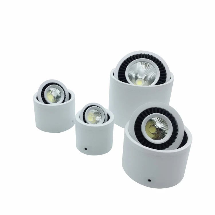 Dimmable 360 Degree Rotating Surface Mounted LED COB Downlight LED Spot Light 15W/9W/7W/5W Ceiling Lamp with LED Driver