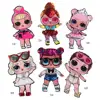 Hot Latest Cloth Accessories 20cm Big Sequin Cartoon Girl Doll Patch