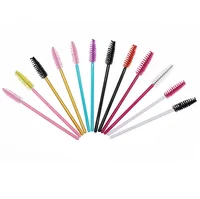 

52 Color Hot Selling Private Label Makeup Disposable Nylon Eyebrow Mascara Wands Applicator Spoolie Eyelash Brush