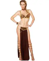 

ecowalson Women's Sexy Princess Leia Slave Costume Miss Manners Uniform