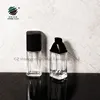 30 ml empty square 30ml liquid foundation cosmetic packaging clear glass bottle with pump