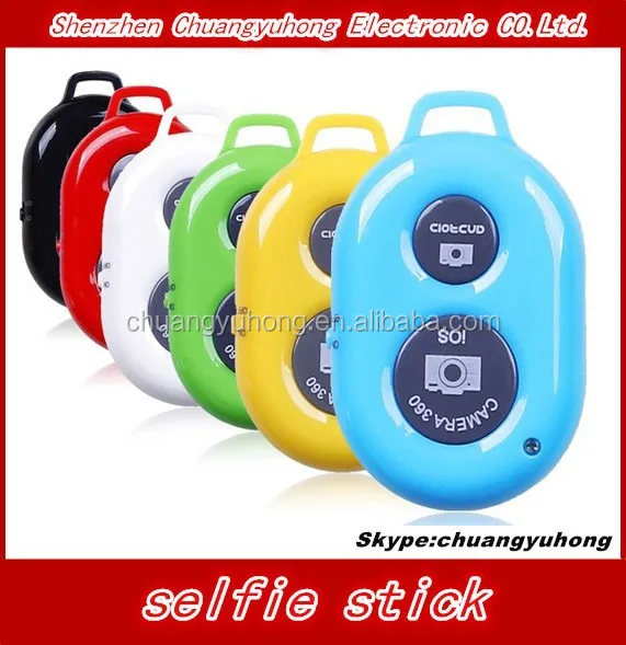 Bluetooth Remote Control Shutter Extendable Handheld Monopod Self Timer Selfie for Smart phones for IOS promotiom