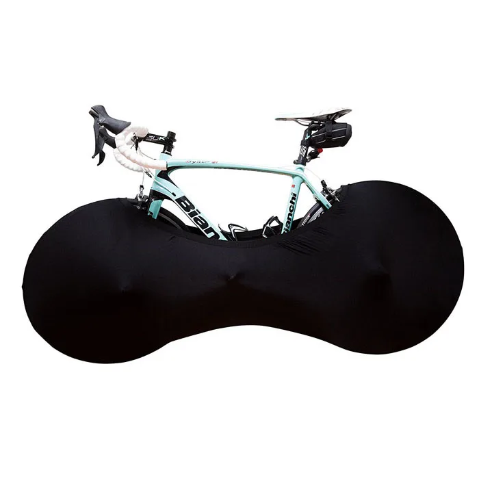 

4 sides stretch fabric half bicycle cover indoor bike cover, Black