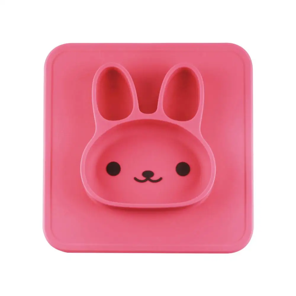 

Rabbit shape silicone placemat baby, Custom