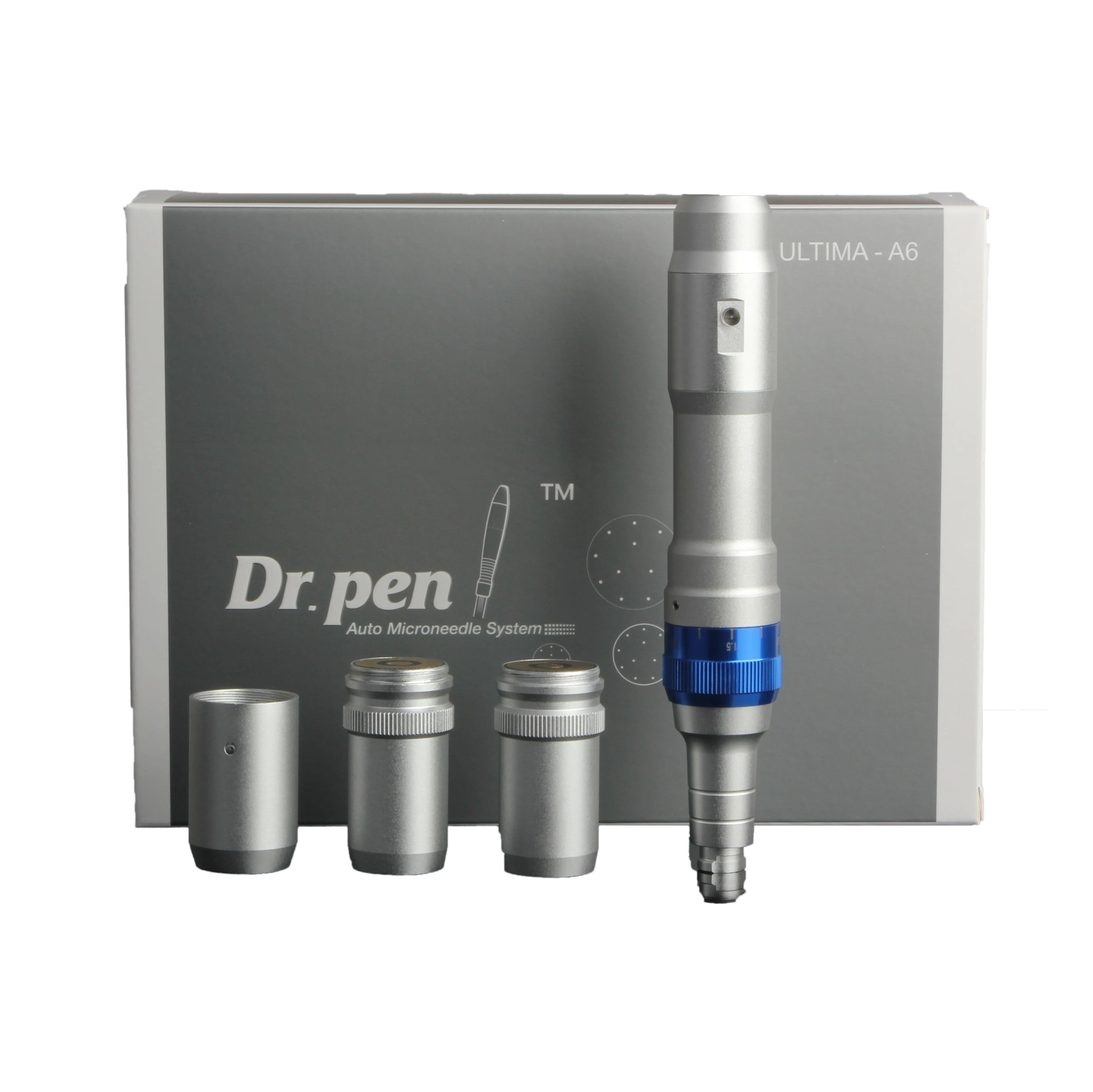 

canadian distributors wanted dermal microneedling machine derma pen a6, Silver with blue
