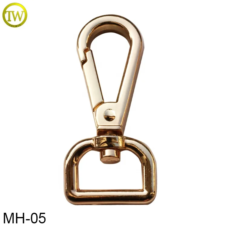 

Fashion gold metal dog buckle adjust lanyard hook key chain metal swivel snap hook, Not fade/keep color long time