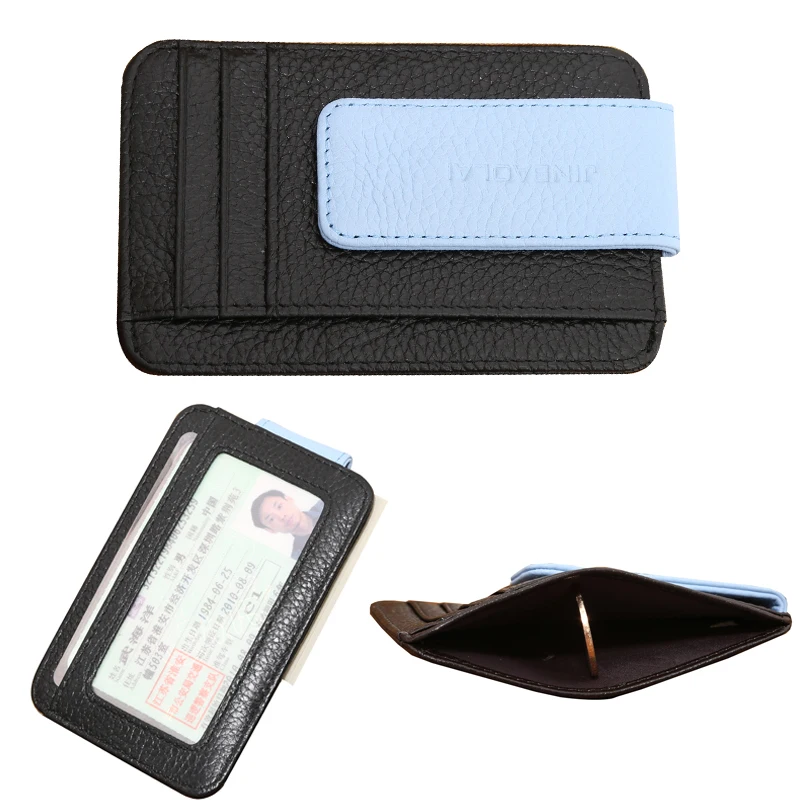 designer mens card holder with money clip
