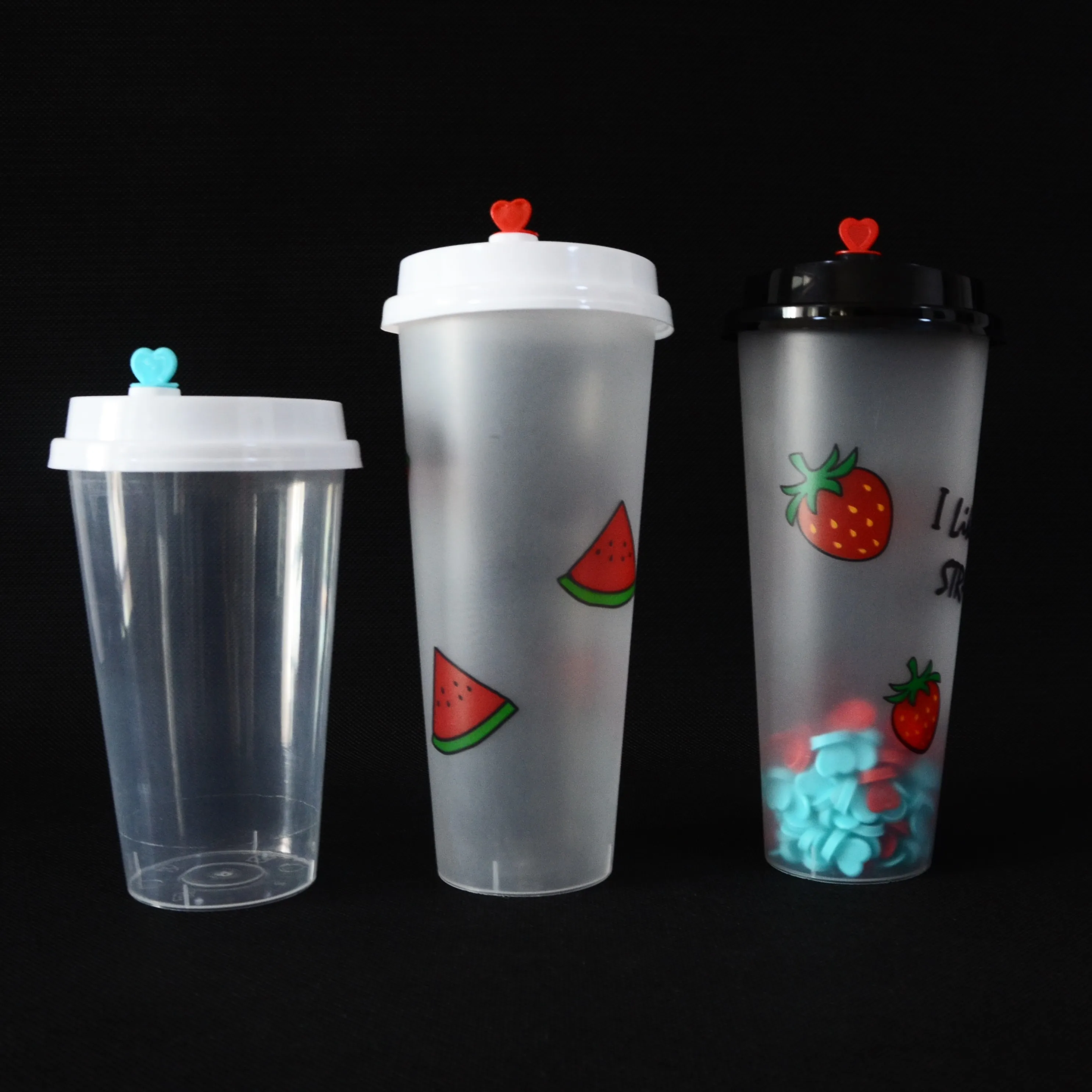 500ml 700ml Thick Wall Disposable Pp Injection Plastic Cups With Lid