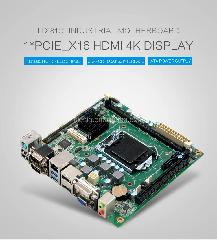 Intel Industrial Mini Itx Pc X86 Mainboard Lga1150 H81 Ddr3ram