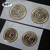 Custom Embossed Raised Logo Gold Plating High Frequency Heat Press Soft TPU Patches Badges for Hats