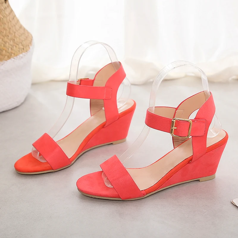 
Ladies wedge heel sandals women shoes 