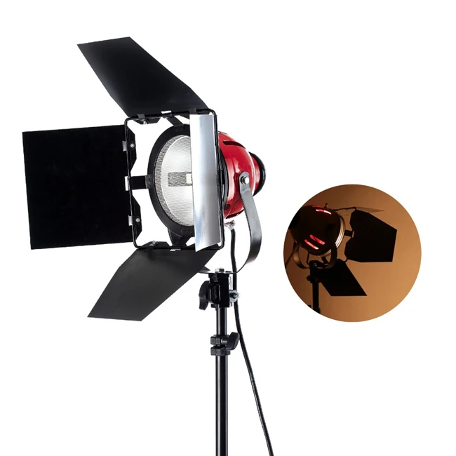 

800W Studio Photographic Lighting Lamp Head 5500K Red Head Light For Camera Photo video Equipment Dimmable Continuous Compact