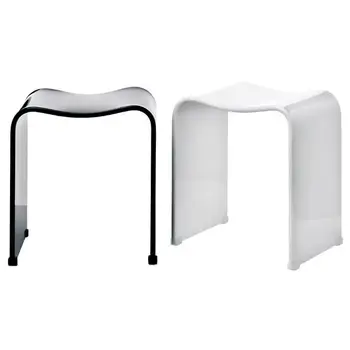 Black And White Wave Acrylic Shower Stools Or Benchs Buy