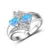 925 sterling silver love stone opal Rings wholesales