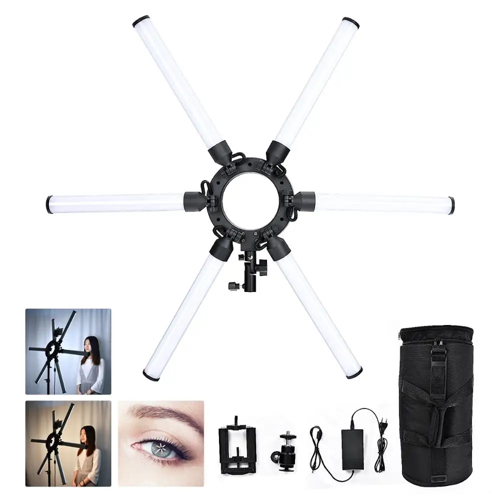 

FOSOTO TL-1200S Photographic lighting 336 leds 3200-5500K 120W Dimmable Camera Photo Phone Video Ring Light Lamp