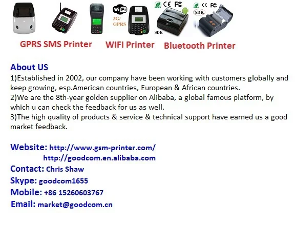 Bus Ticket Wireless Printer Connect with the Server via WIFI or GPRS Print Bus Ticket