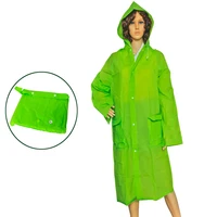

Waterproof Reusable Disposable Vinyl Raincoat/EVA Rain Poncho with Sleeves in Factory Price