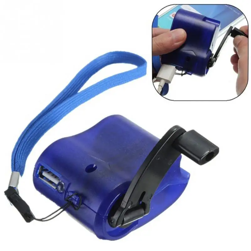 

Charger USB Charging Emergency Hand Crank Power Dynamo Portable For Outdoor Mobile Phone