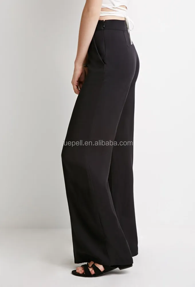 
Classic Palazzo Pants with slanted front pockets and an invisible side zipper <span style=