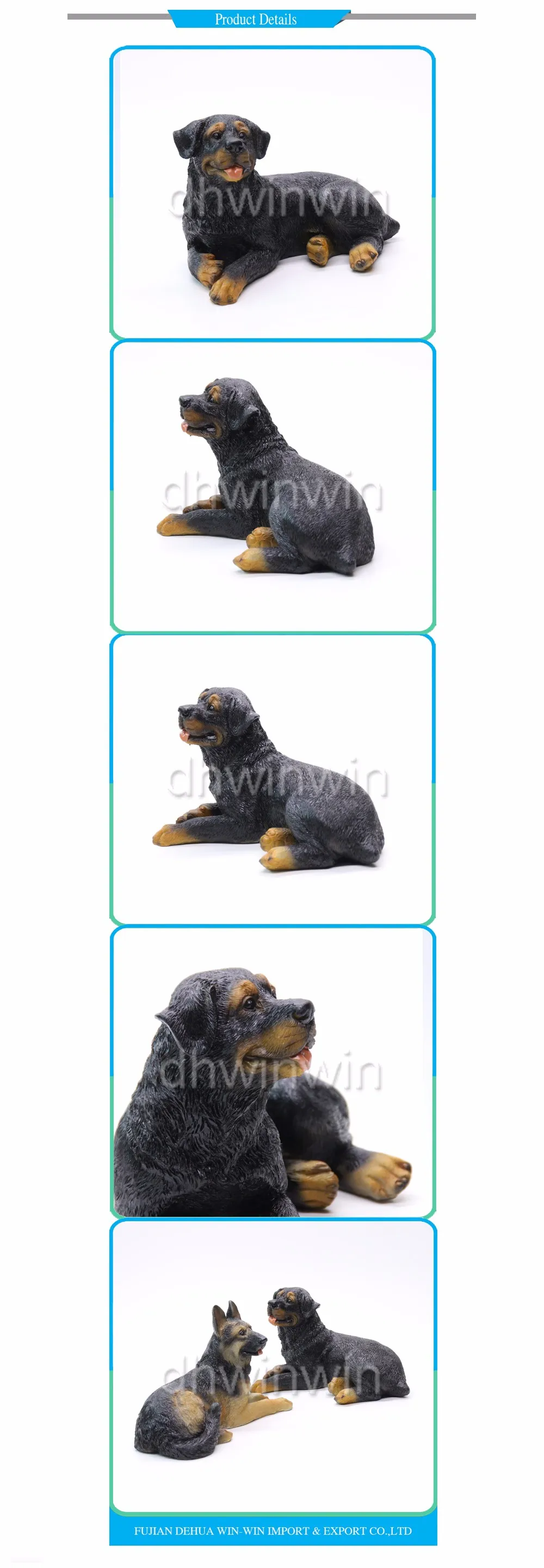 Resin Life Size Dog Statues Wholesale Animal Statue Garden Decoration