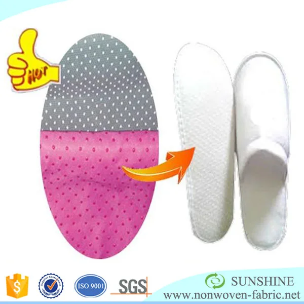 non-slip pp+pvc pp dot  pp spunbond nonwoven fabric,anti-slip fabric for shoes