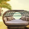 Yizhou wicker Furniture backrest outdoor recreational sofa cany outchair unique wicker rattan blackout bed canopy cane daybeds
